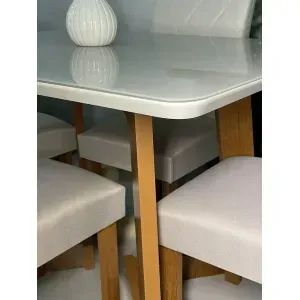 MESA DE JANTAR DUBAI 170X90 COM 6 CADEIRAS - Foto 4