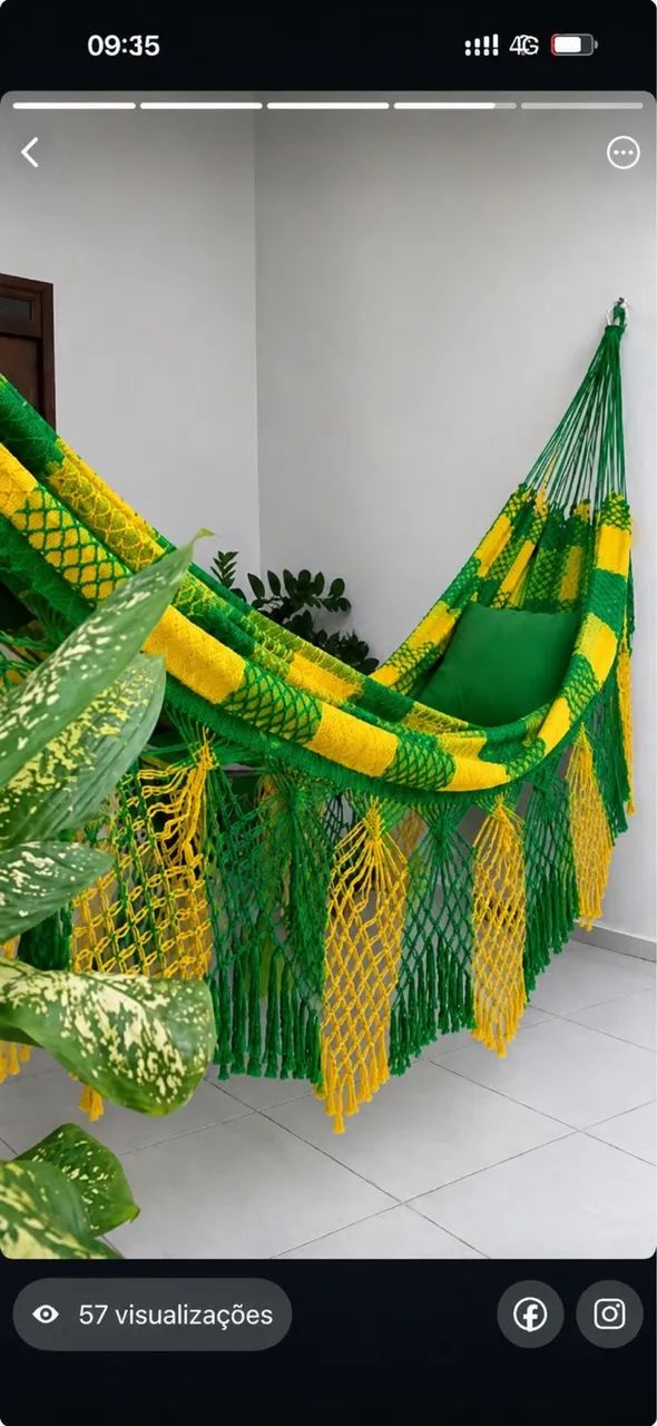 Vendo redes de luxo casal 100% algodão  - Foto 5