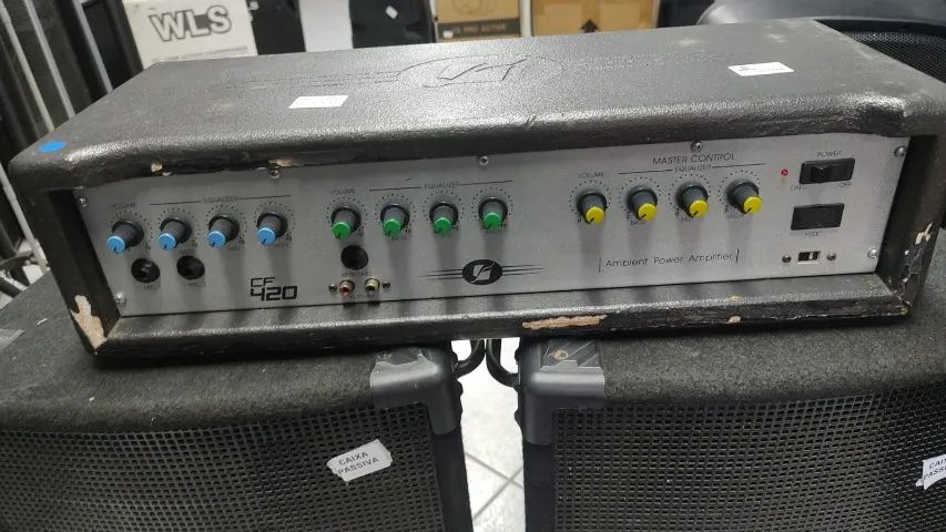Kit multi uso  CABECOTE LLAUDIO CF 420 + PAR DE CAIXAS PASSIVAS LEACS DE 12 POLEGADAS.PROM