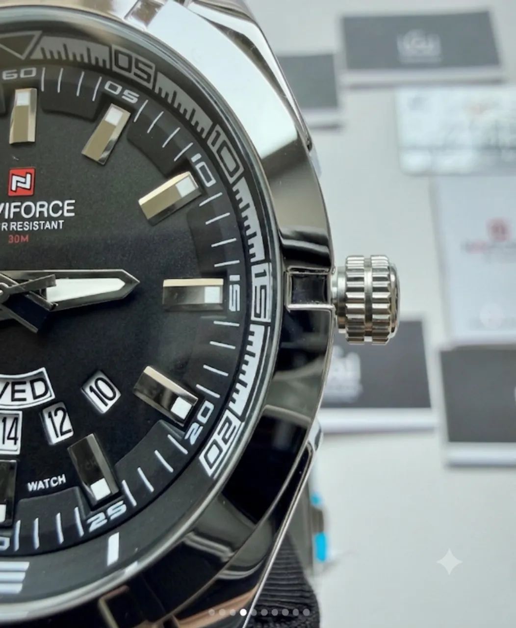 Relógio de Pulso Prata Azul  Naviforce NF9038 - Foto 3