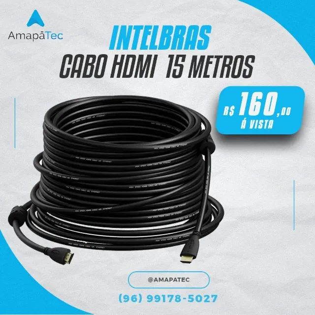 Cabo HDMI 15 Metros 4K 60Hz Intelbras CHF 2015