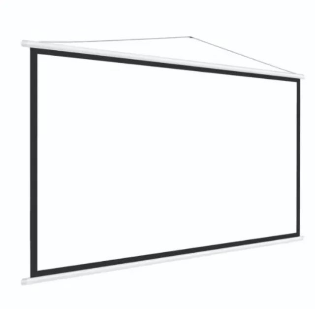 Tela de Projeção 40 Polegadas 105x80cm Portátil Com Cordinha Resistente Lona Premium