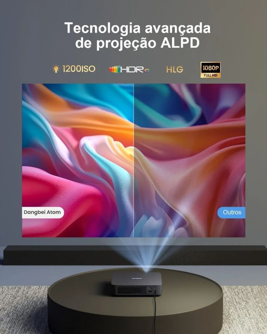 Dangbei Atom Projetor Laser ALPD 3D de 1080P à 4K Full/Ultra HD Google TV Netflix 1200 Iso - Foto 3