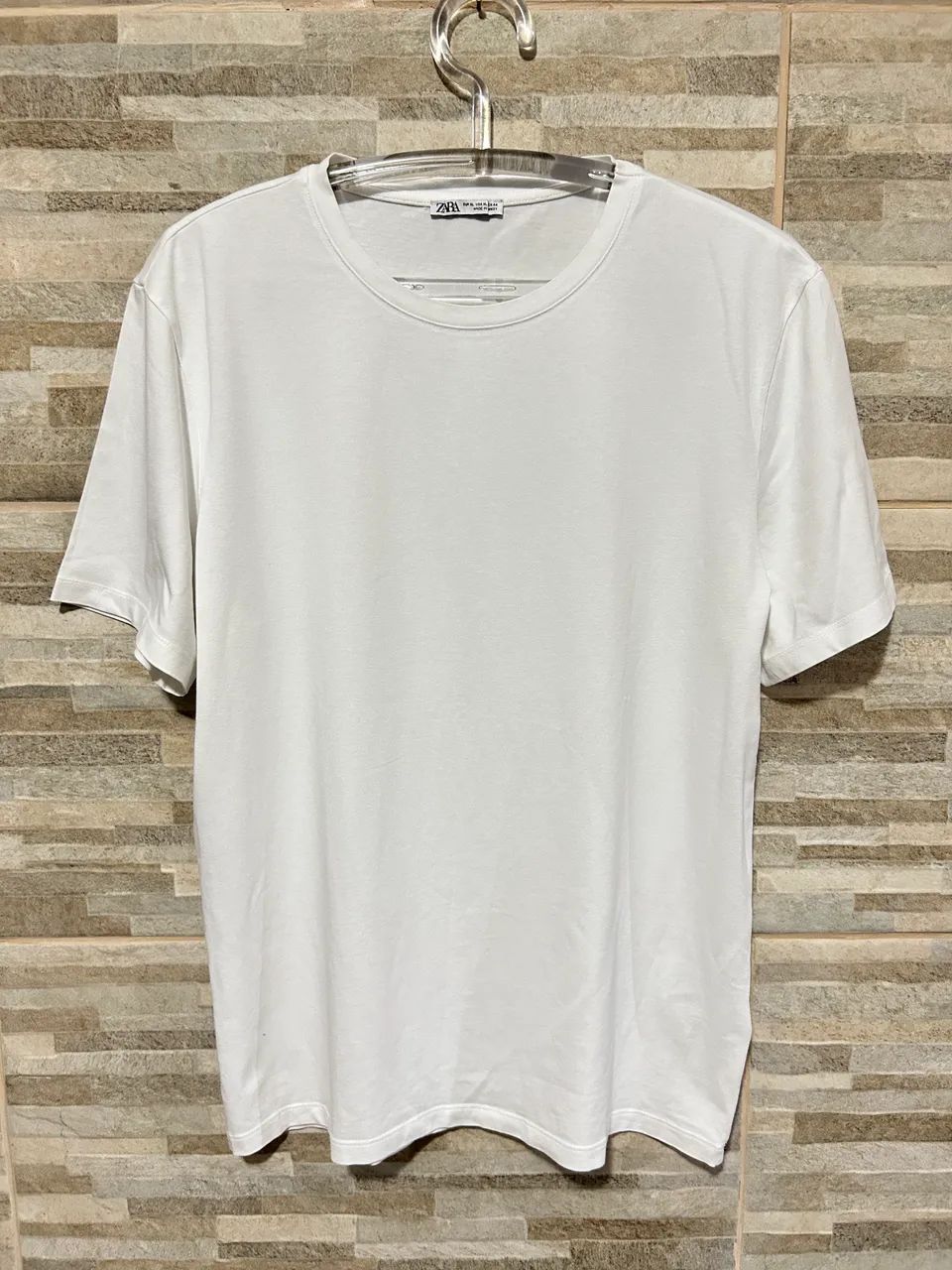 Camisa básica branca Zara man XL