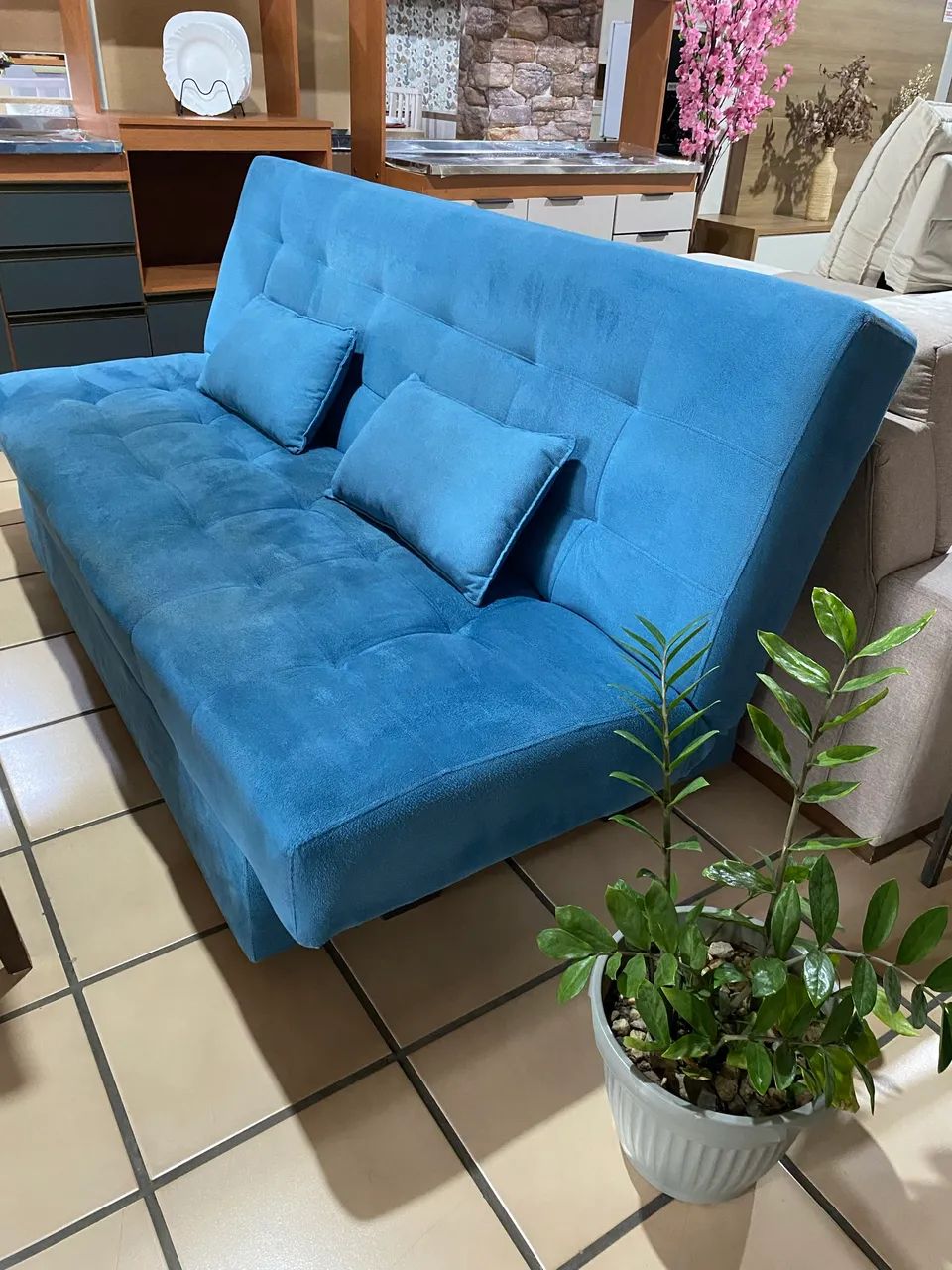 Sofá cama azul 