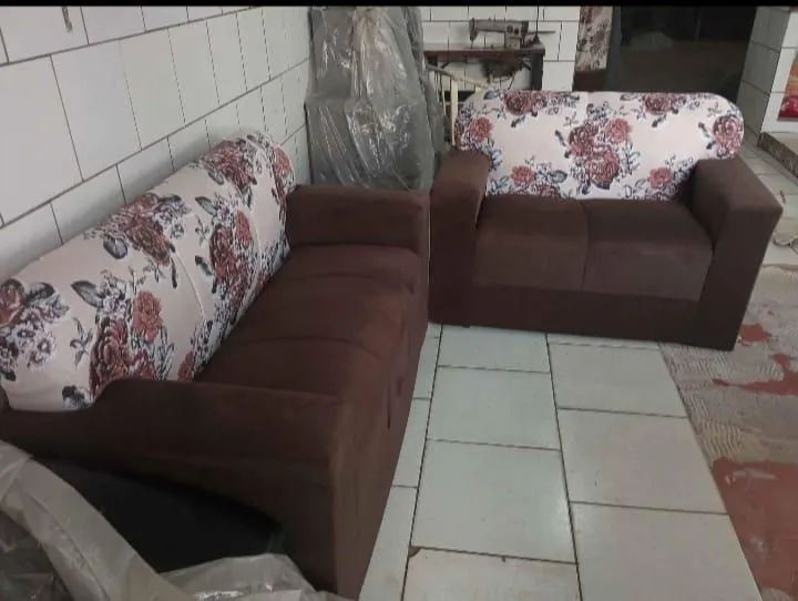 Conjunto Xaropinho sofá 2 e 3 lugares suede  / várias cores / pague na entrega  - Foto 3