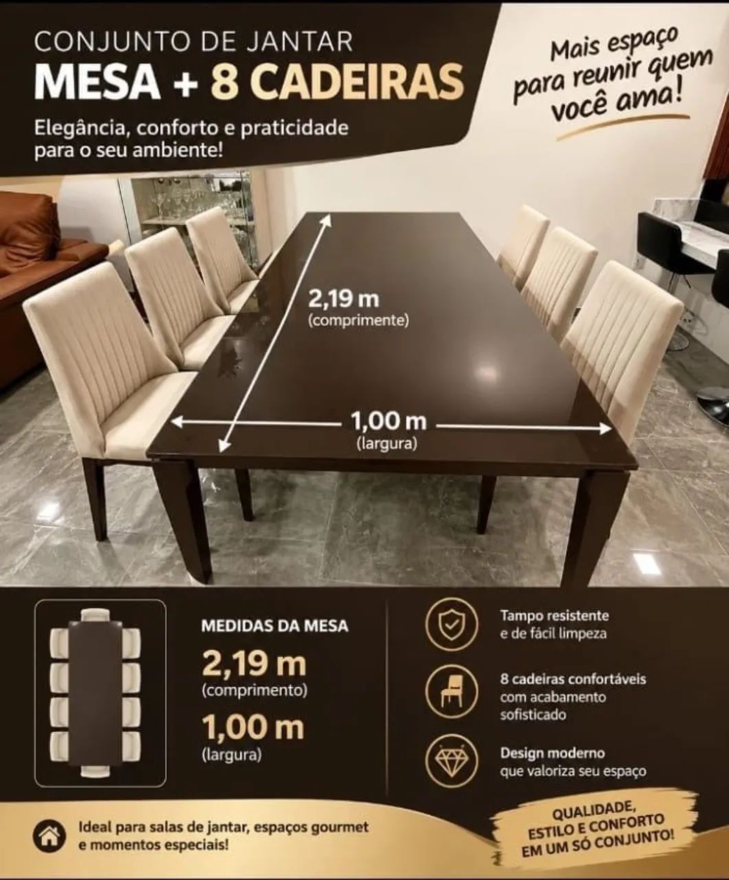 Belíssima mesa de jantar 