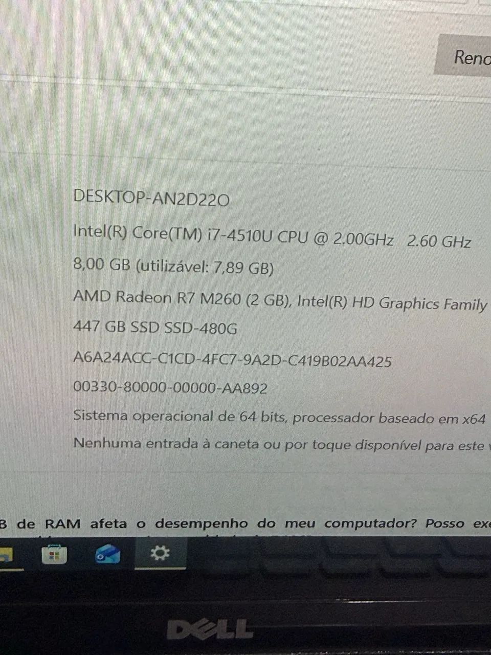 Vendo notebook Dell Core i7 de 4a geração com placa de vídeo 2gb - Foto 5