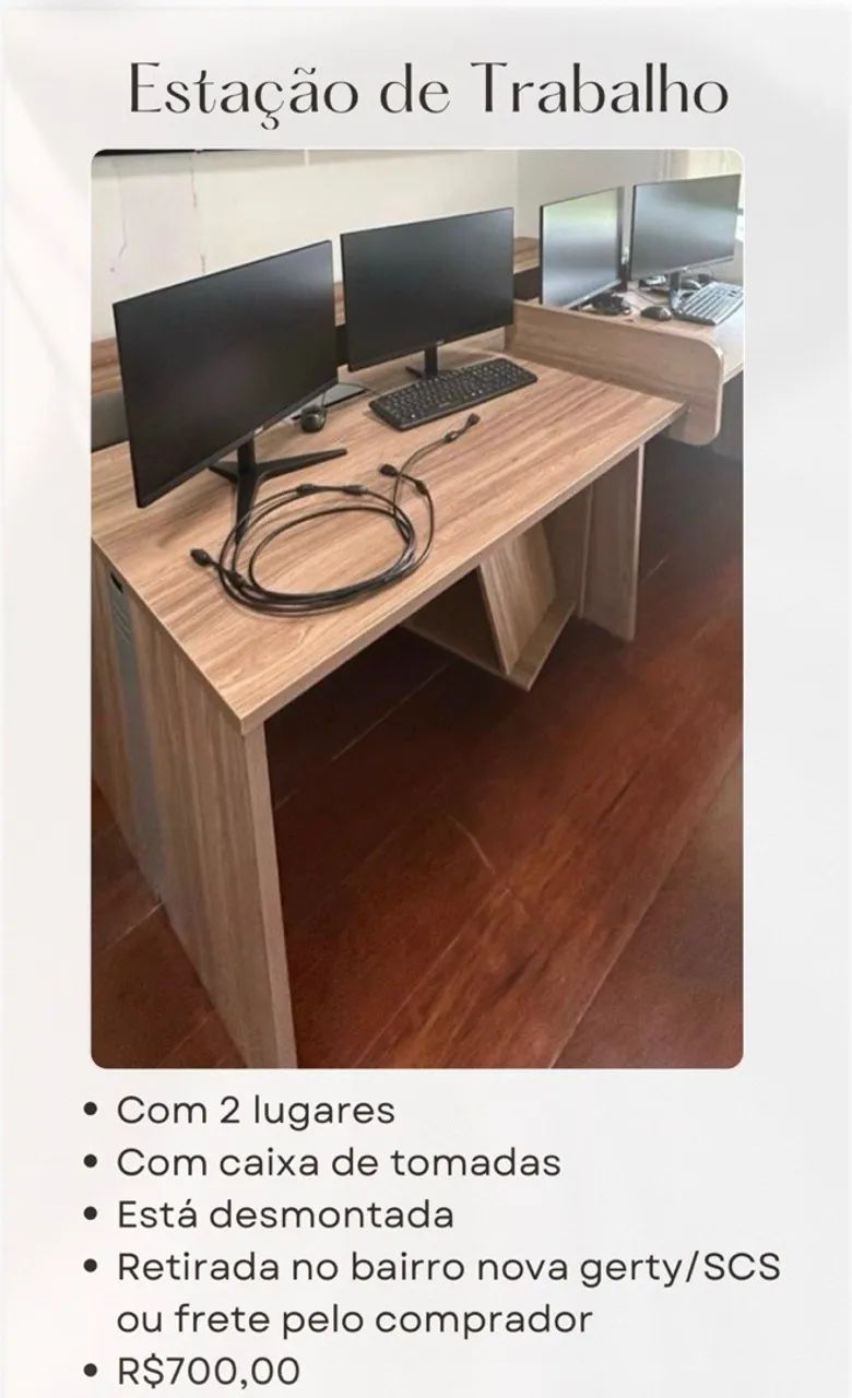 Estação de trabalho 2 lugares 