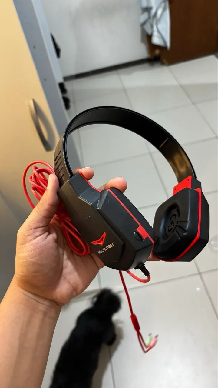 Headset Gamer P2 vermelho PH073 Multilaser