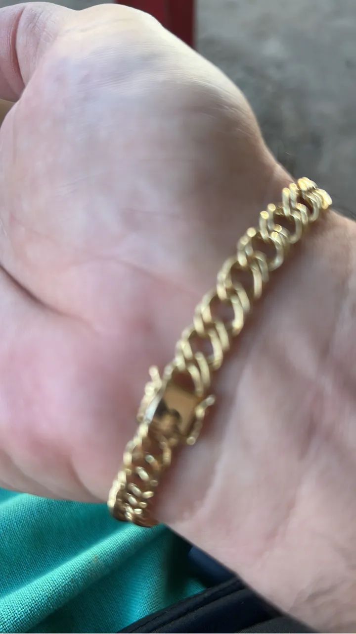 Pulseira ouro 18k grumet duplo  - Foto 2