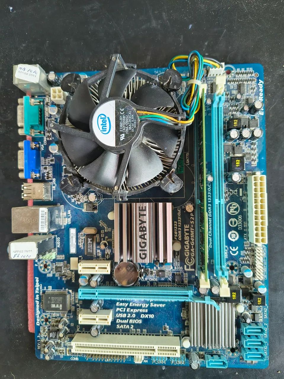 Kit placa mãe, processador e memória 