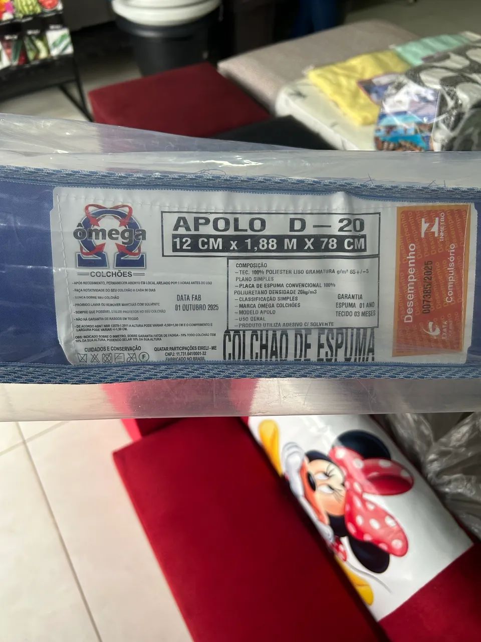 Colchão de solteiro NOVO