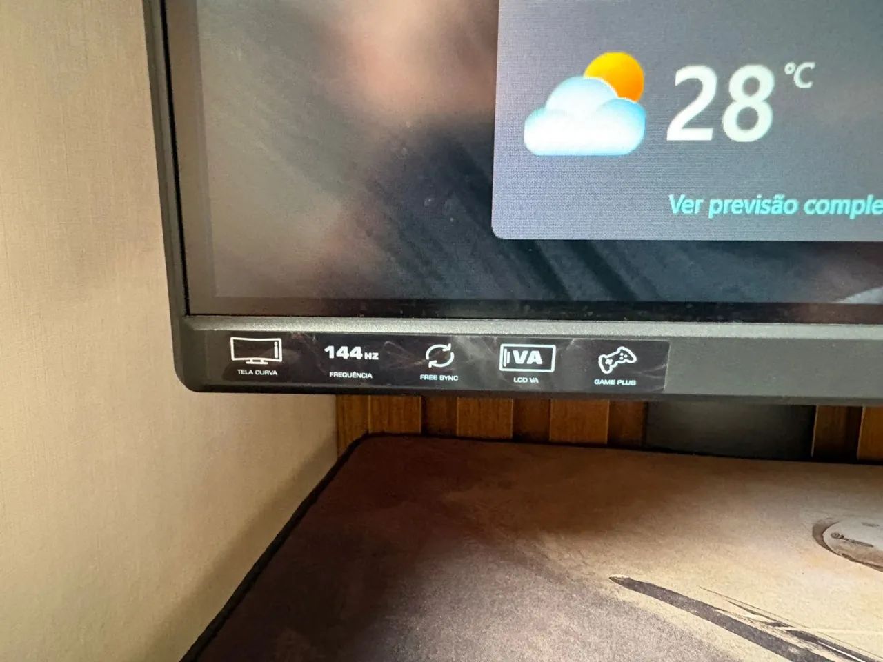 monitor gamer warrior 24 curvo 144hz mn101 - Foto 3