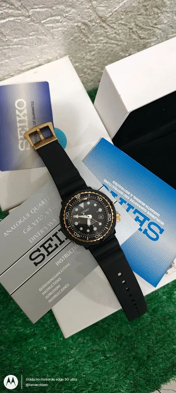 Relógio Seiko prospex tuna solar completo 