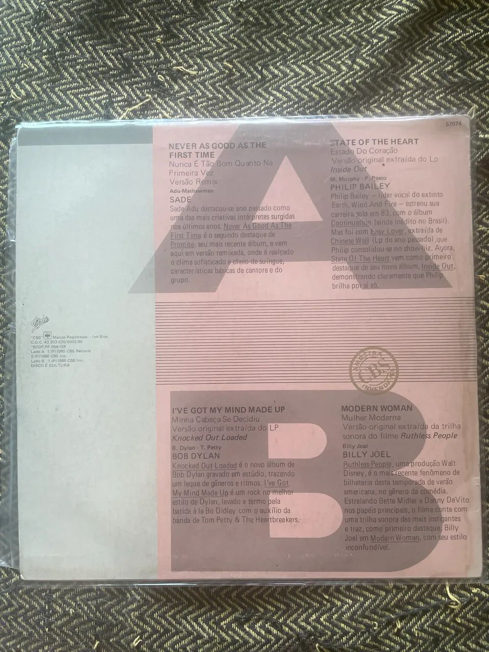Supermix Lp C/ Sade + LP VINIL Sade + Bob Dylan + Billy Joel + Philip Bailey (Usado) - Foto 2