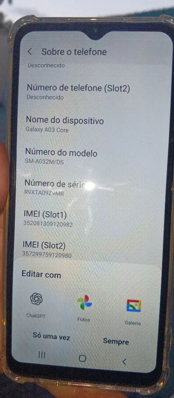 Vendo celular Samsung Galaxy A03M/DS