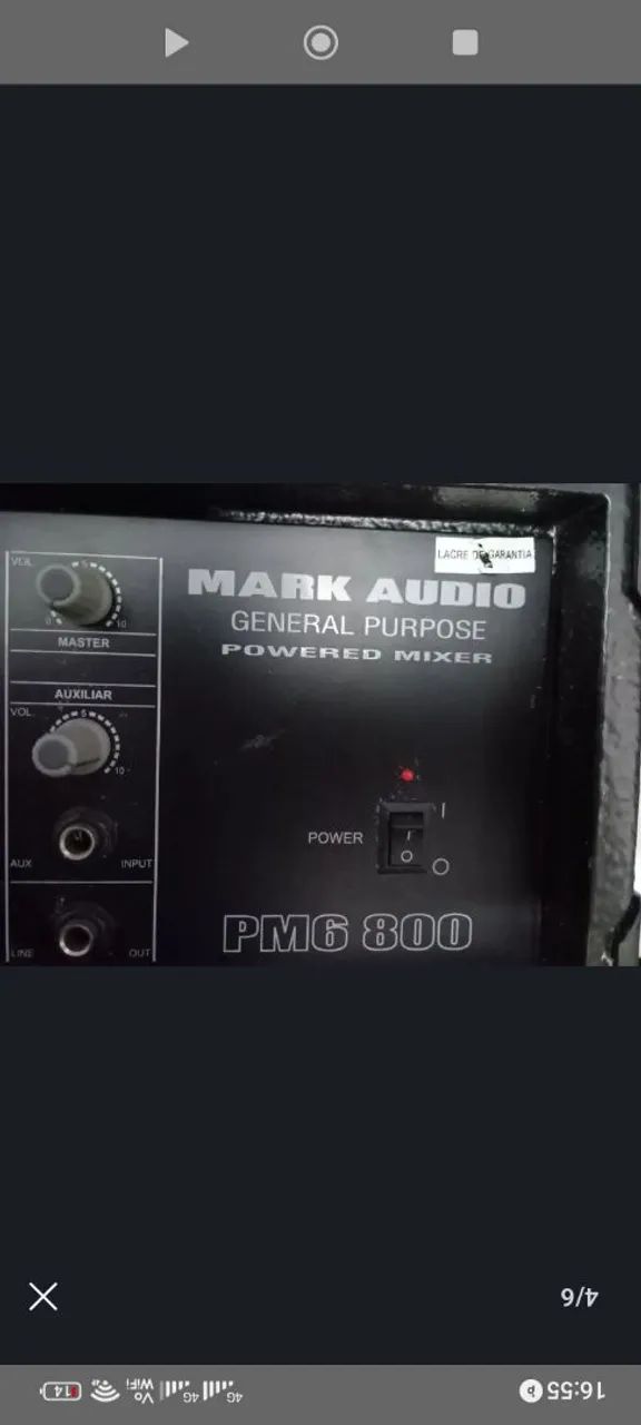Cabeçote Amplificado Mark Áudio PM6 800