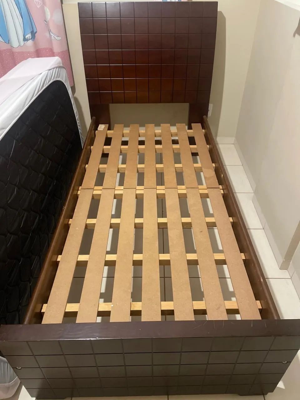 cama solteiro de madeira 