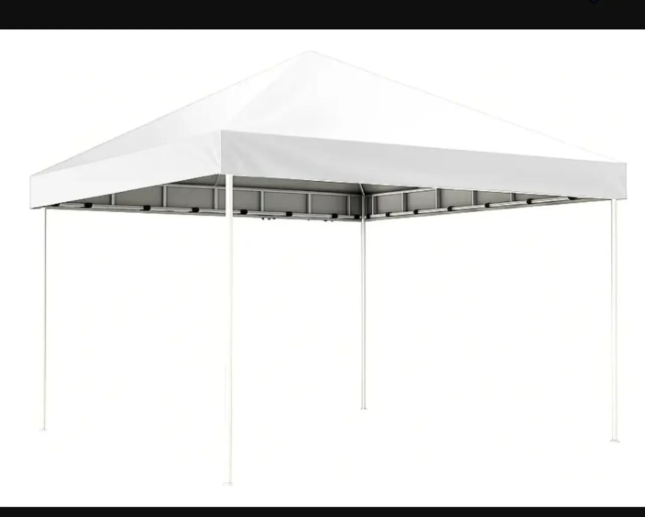 Toldo 3x3 lona branca bases de ferro  - Foto 5