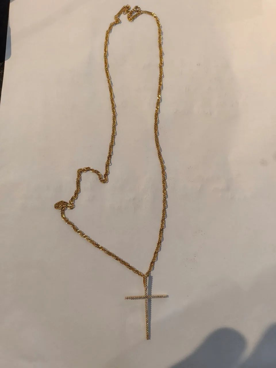Corrente em Ouro 18k com crucifixo de brilhantes 