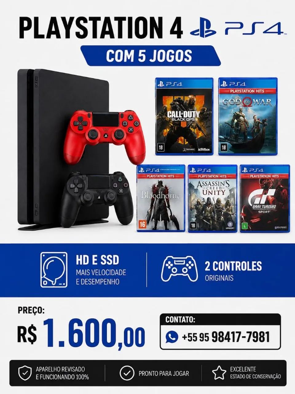 PLAYSTATION 4 À VENDA