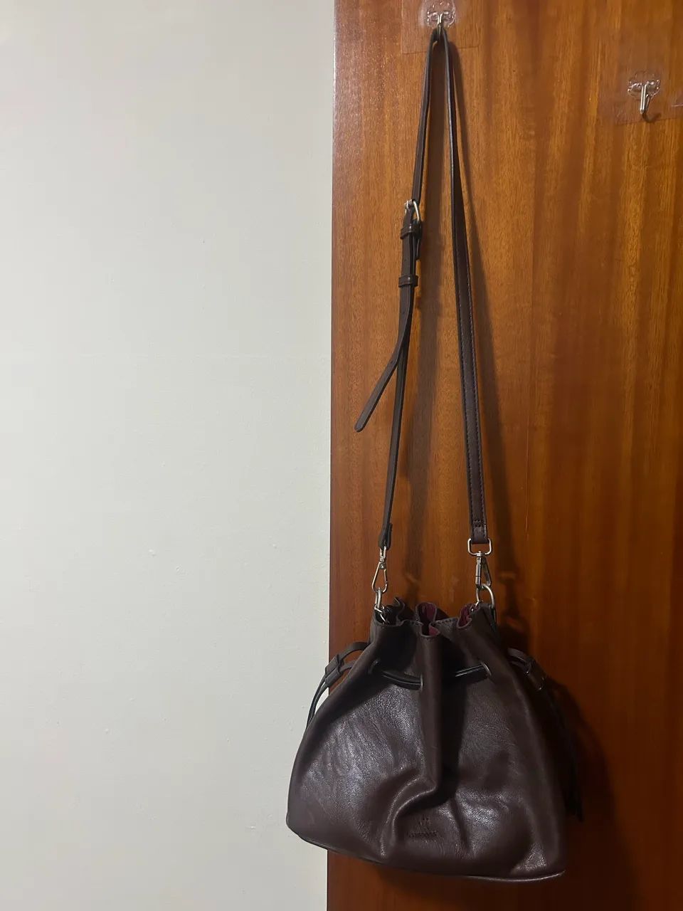 Bolsa Couro Marrom Café 
