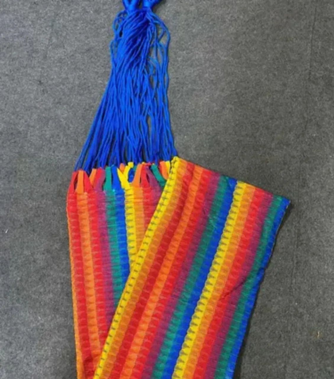 Rede estilo arco íris de nylon solteiro  - Foto 3