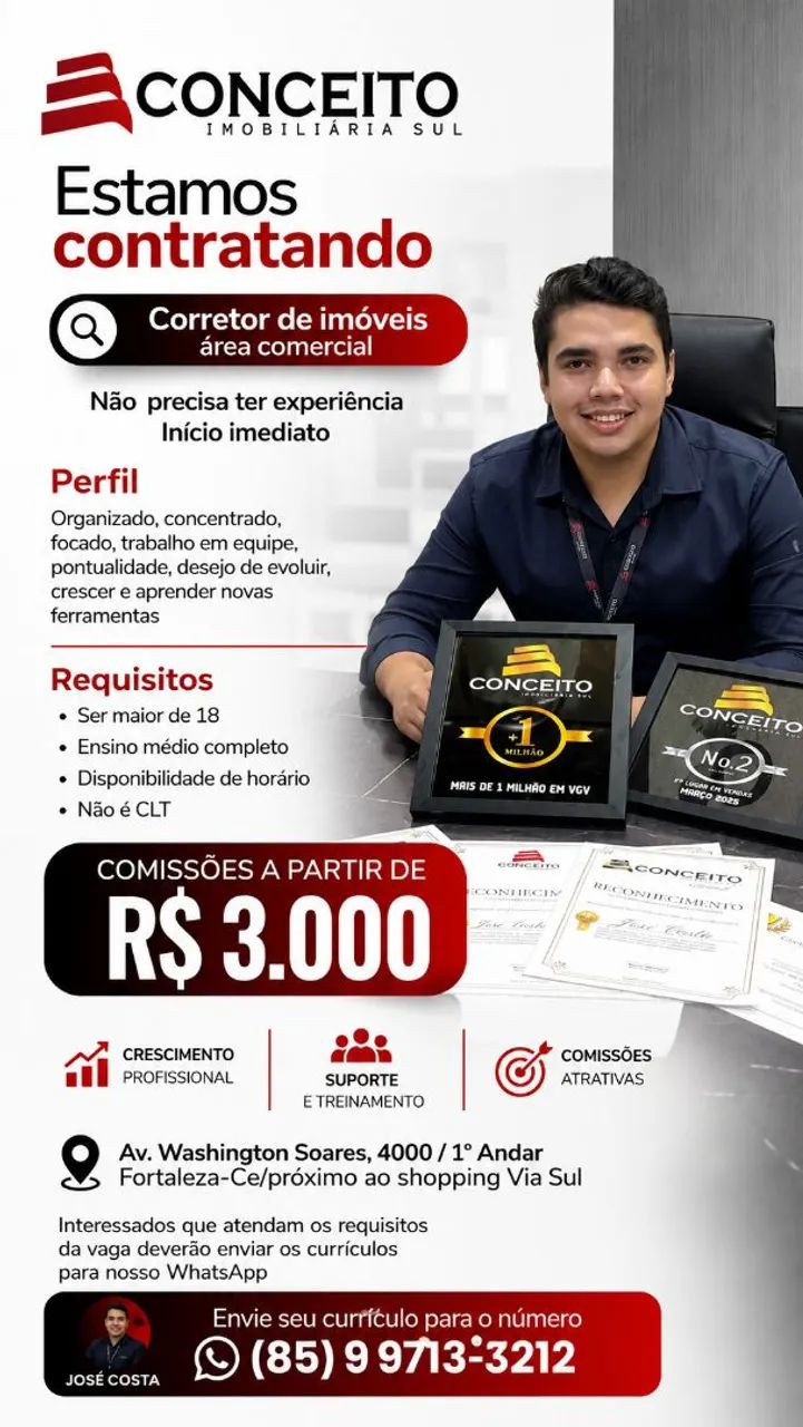 Vaga de emprego ( Sem experiência )