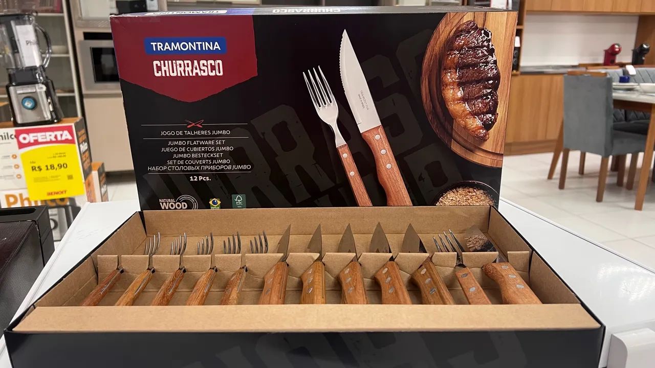 Kit churrasco 12 peças 