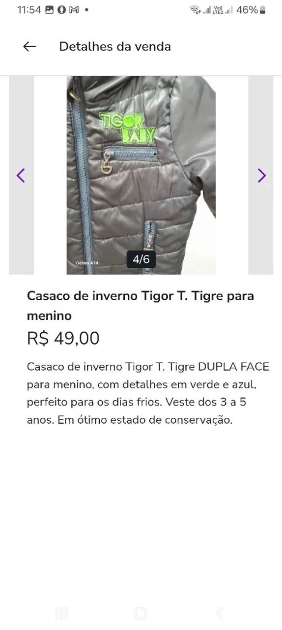 Jaqueta Tigor T Tigre , DUPLA FACE - Foto 3