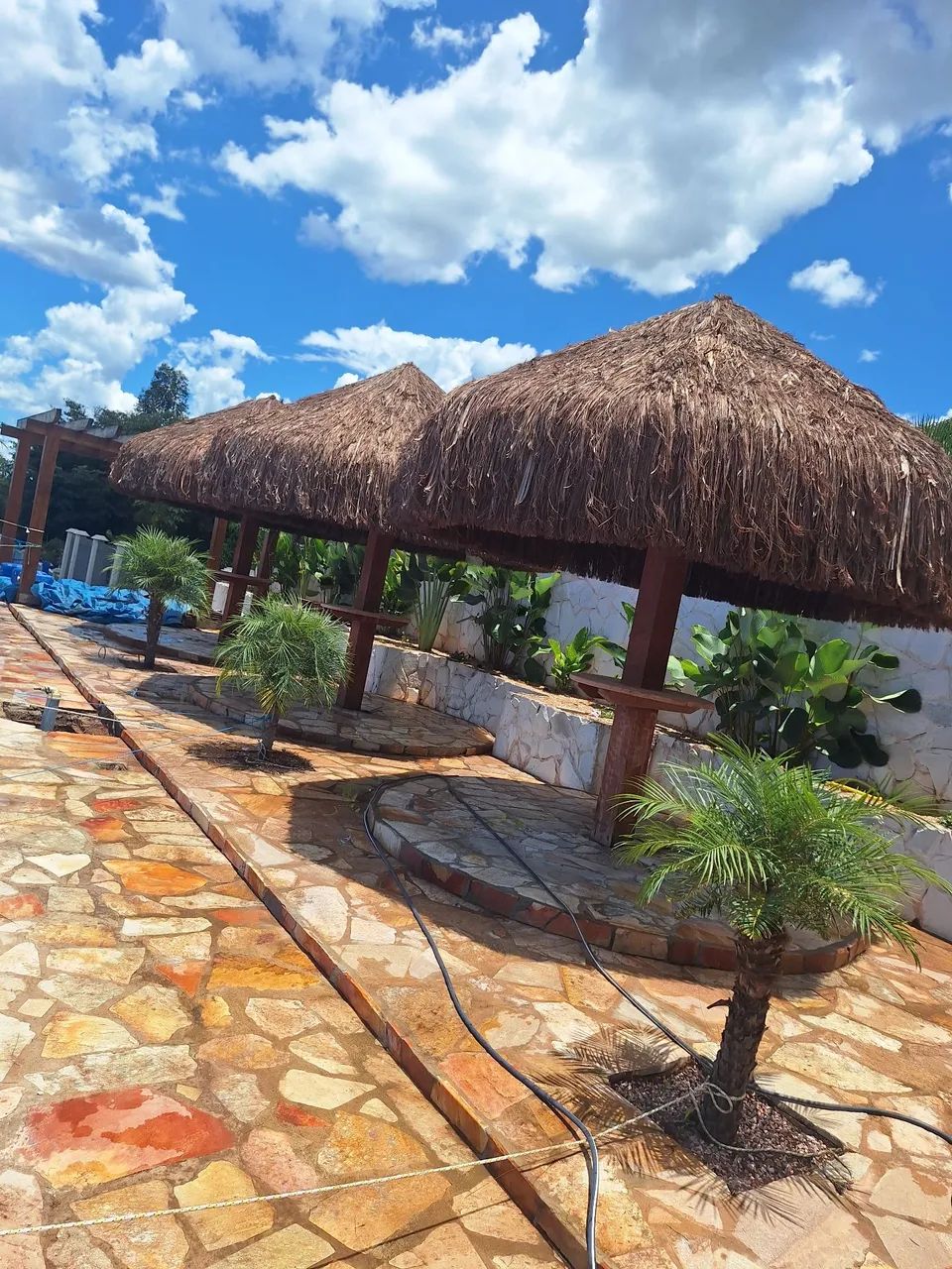 Quiosque de palha de piaçava 