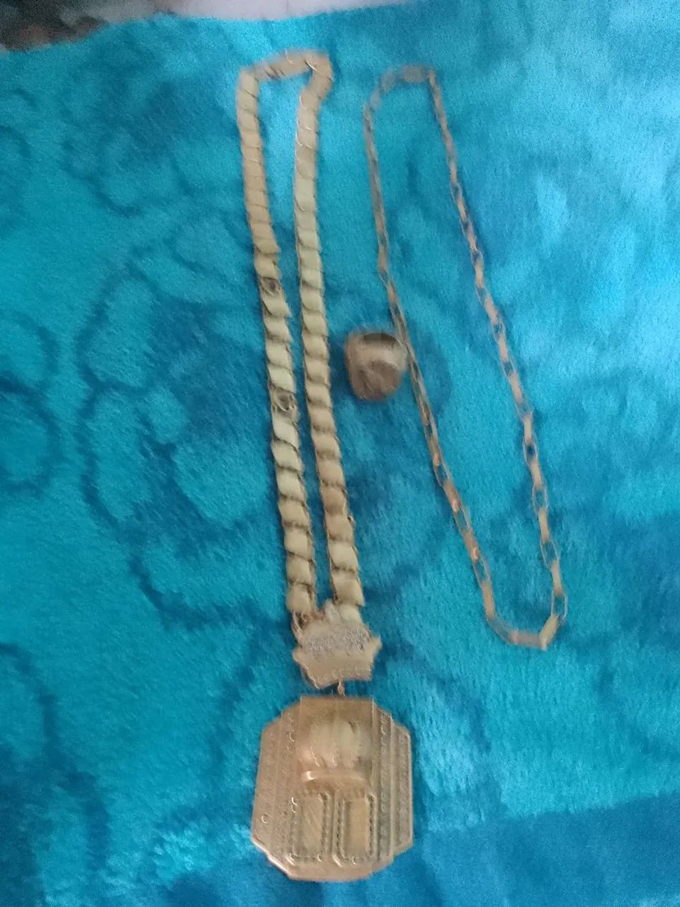 Cordão conjunto moeda antiga - Foto 3