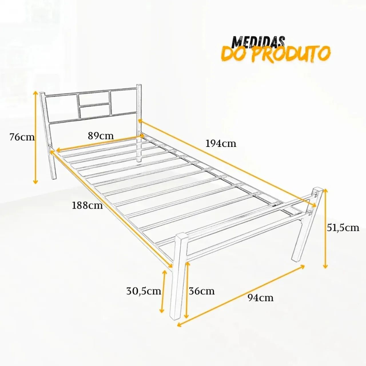 Cama Silteiro de Ferro - Foto 3