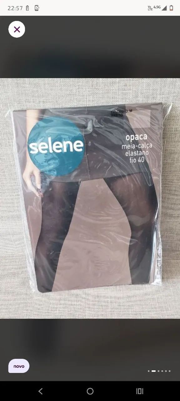 meia calça selene opaca fio 40 preta - Foto 2