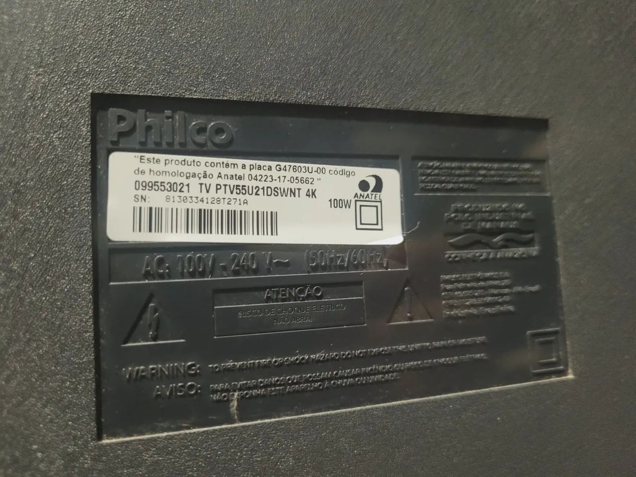 TV PHILCO 55' 4K (com defeito) - Foto 2