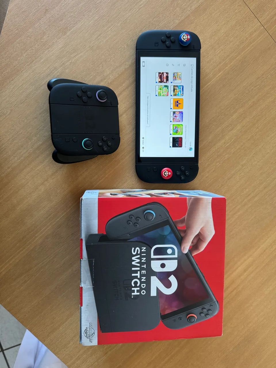 Nintendo Switch 2 com 2 controles e case - Foto 2
