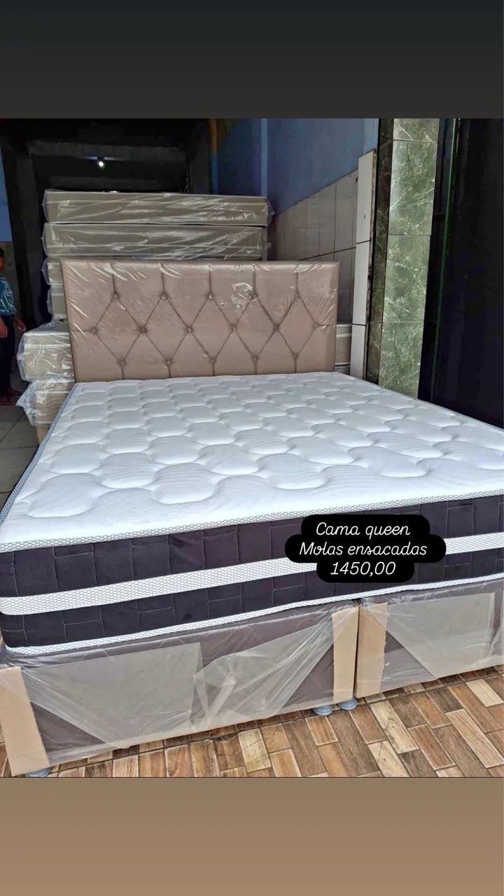 CAMA QUEEN MOLAS ENSACADAS 1450 @@@ 