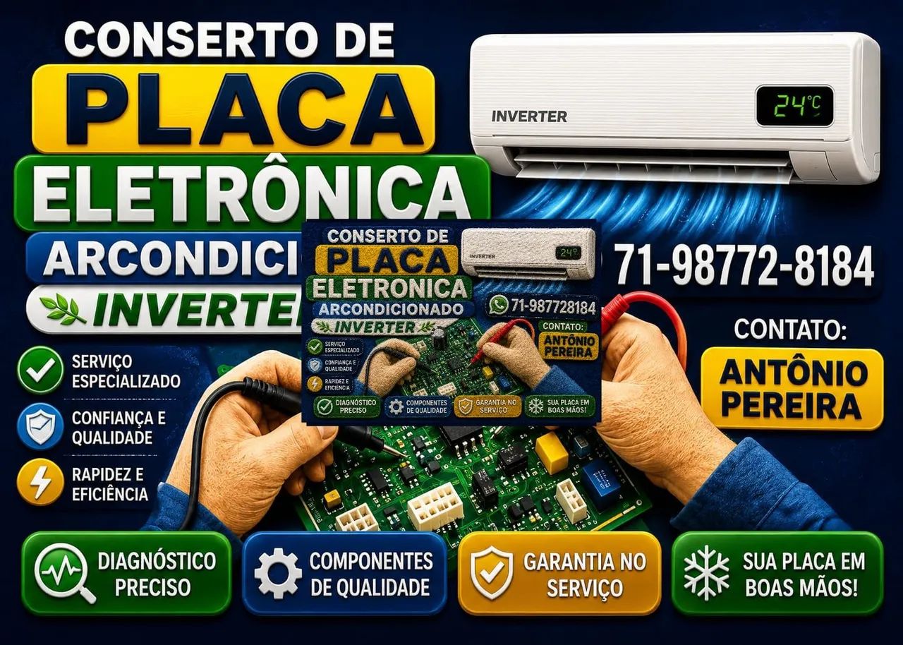 Conserto de placa eletronica inverter. 