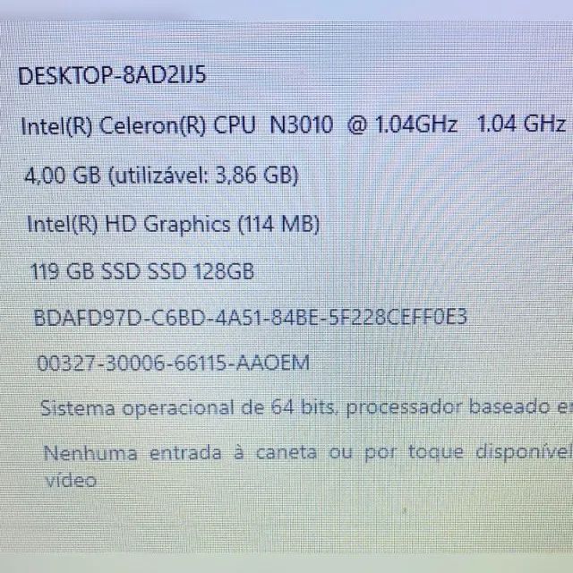 Note Positivo Stilo XC3650, Celeron N3010, 4Gb RAM, SSD 128Gb - Foto 5
