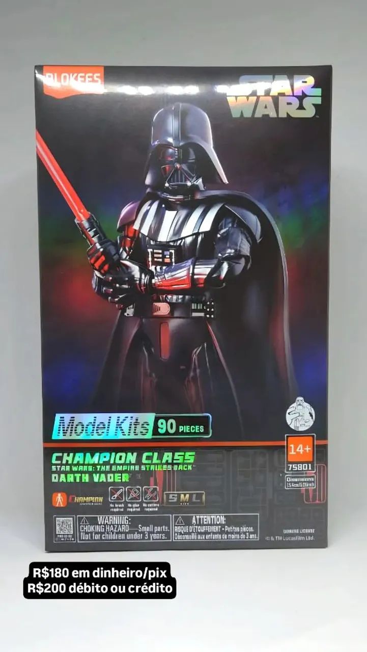 Figure Blokees Star wars Darth Vader 90 Peças 