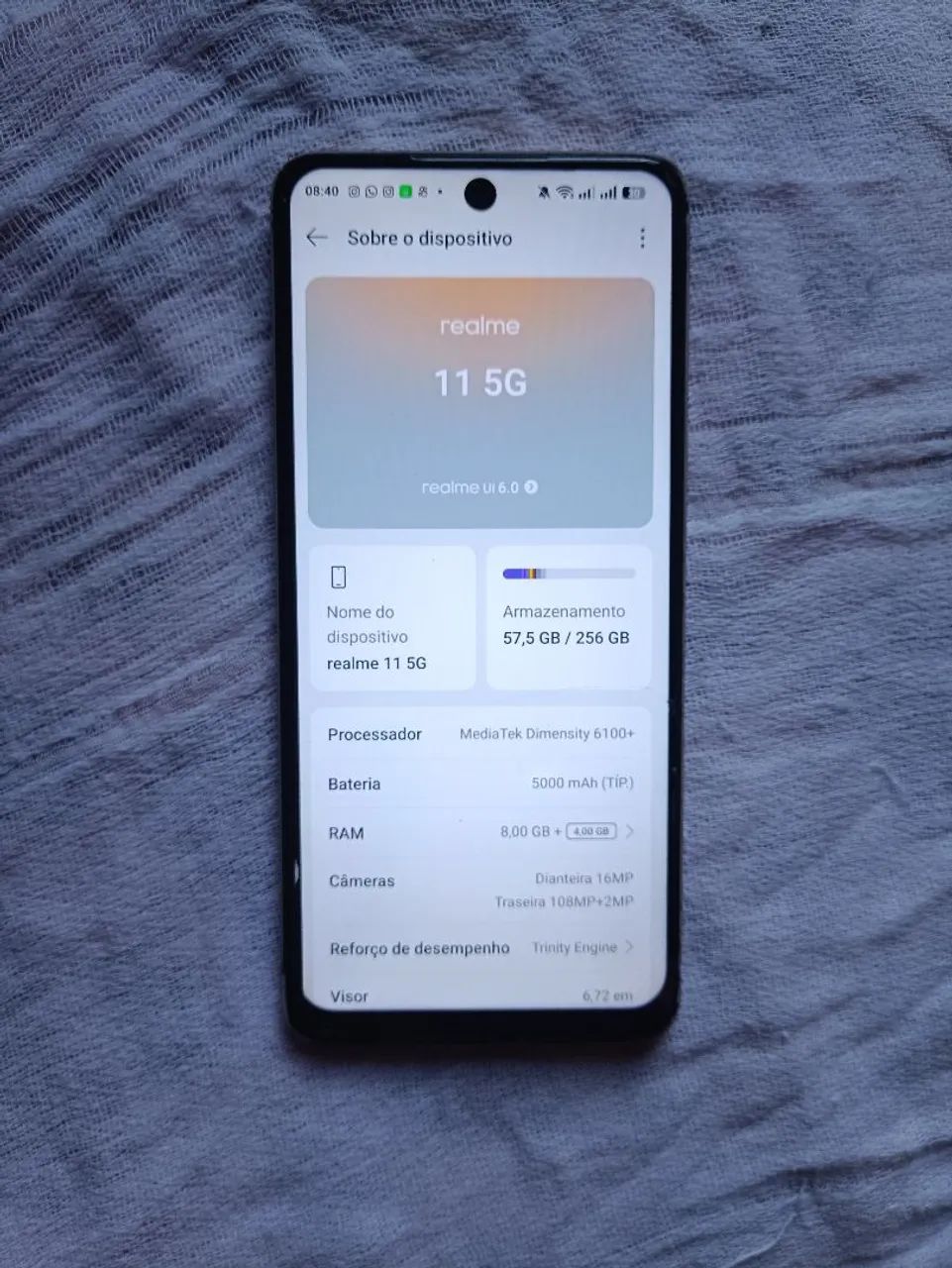 Vendo celular realme 11 5g  256 GB - Foto 3