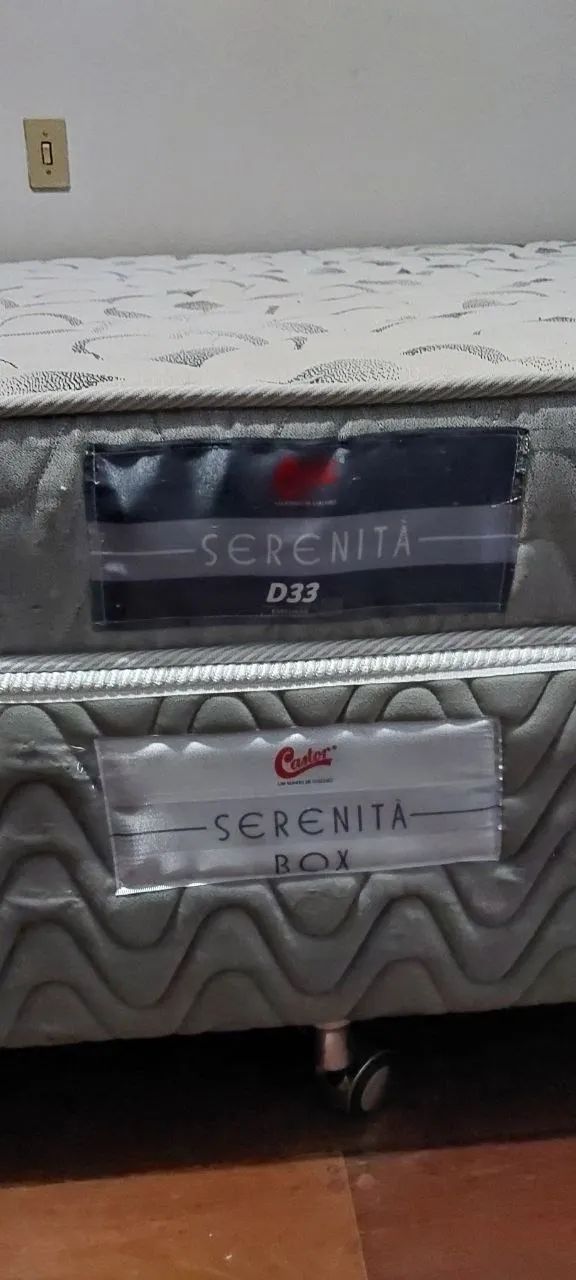 Cama Box com colchão casal Serenitá Castor - Foto 3