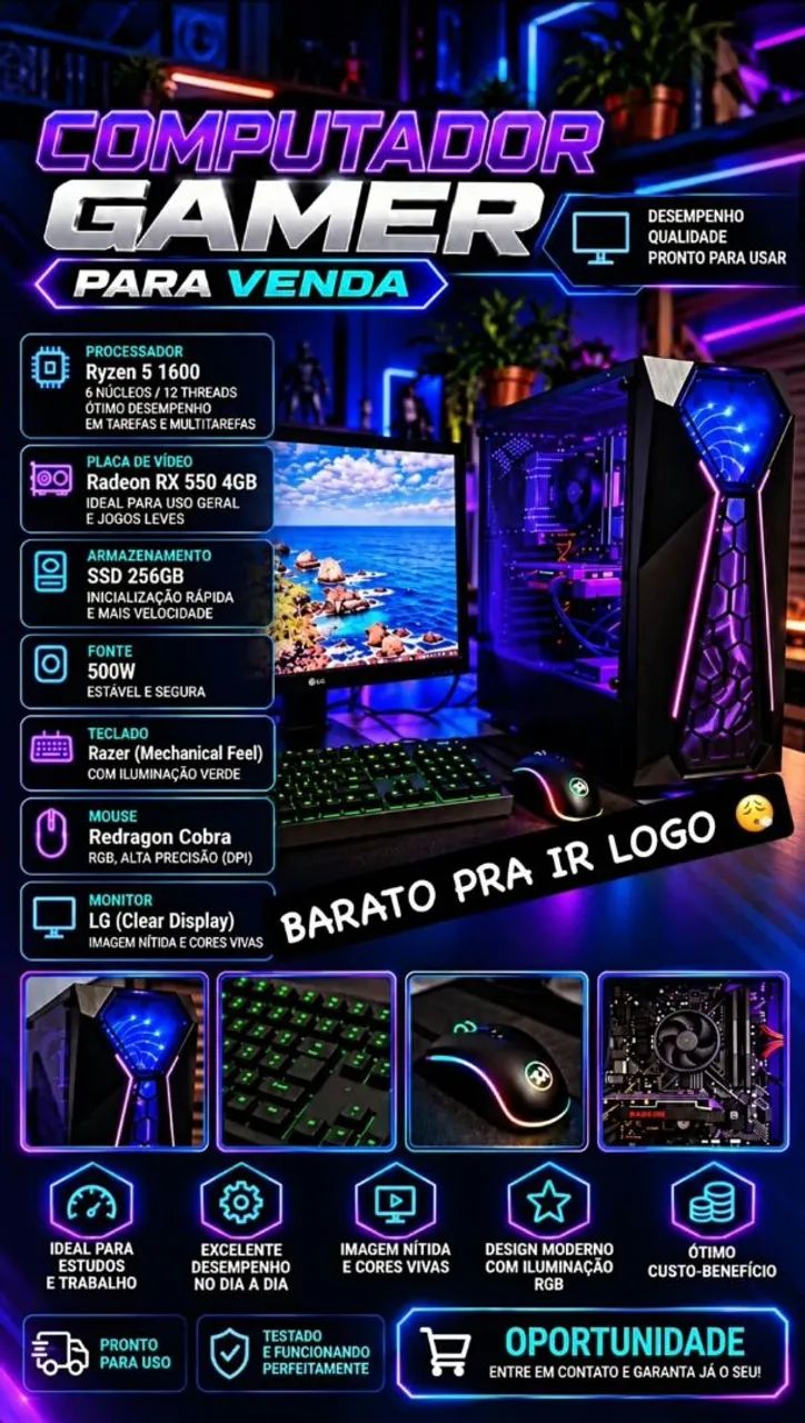 Computador gamer completo 
