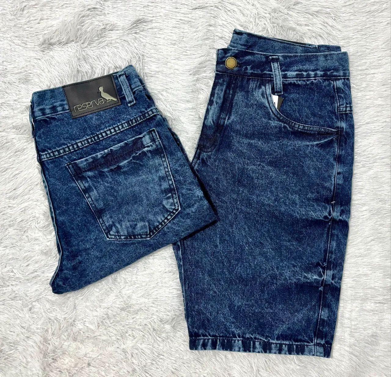 Bermuda 100% Jeans Masculina 