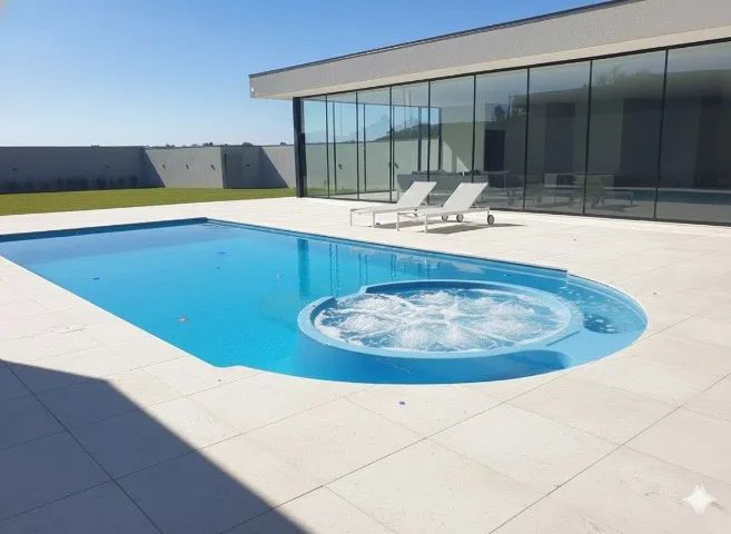 Piscina em fibra 