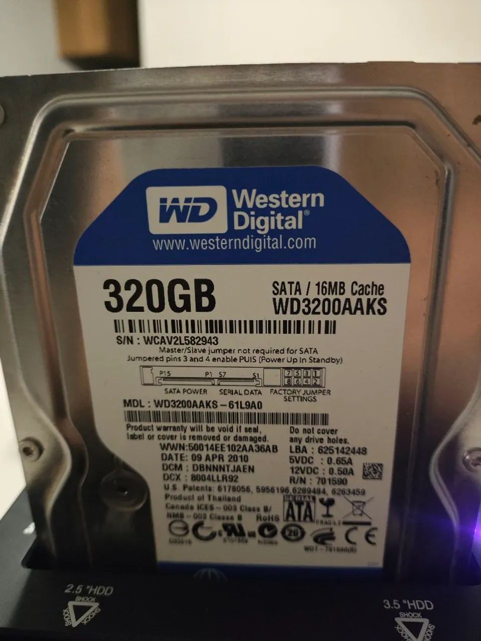 HD Western Digital 320GB - Foto 2