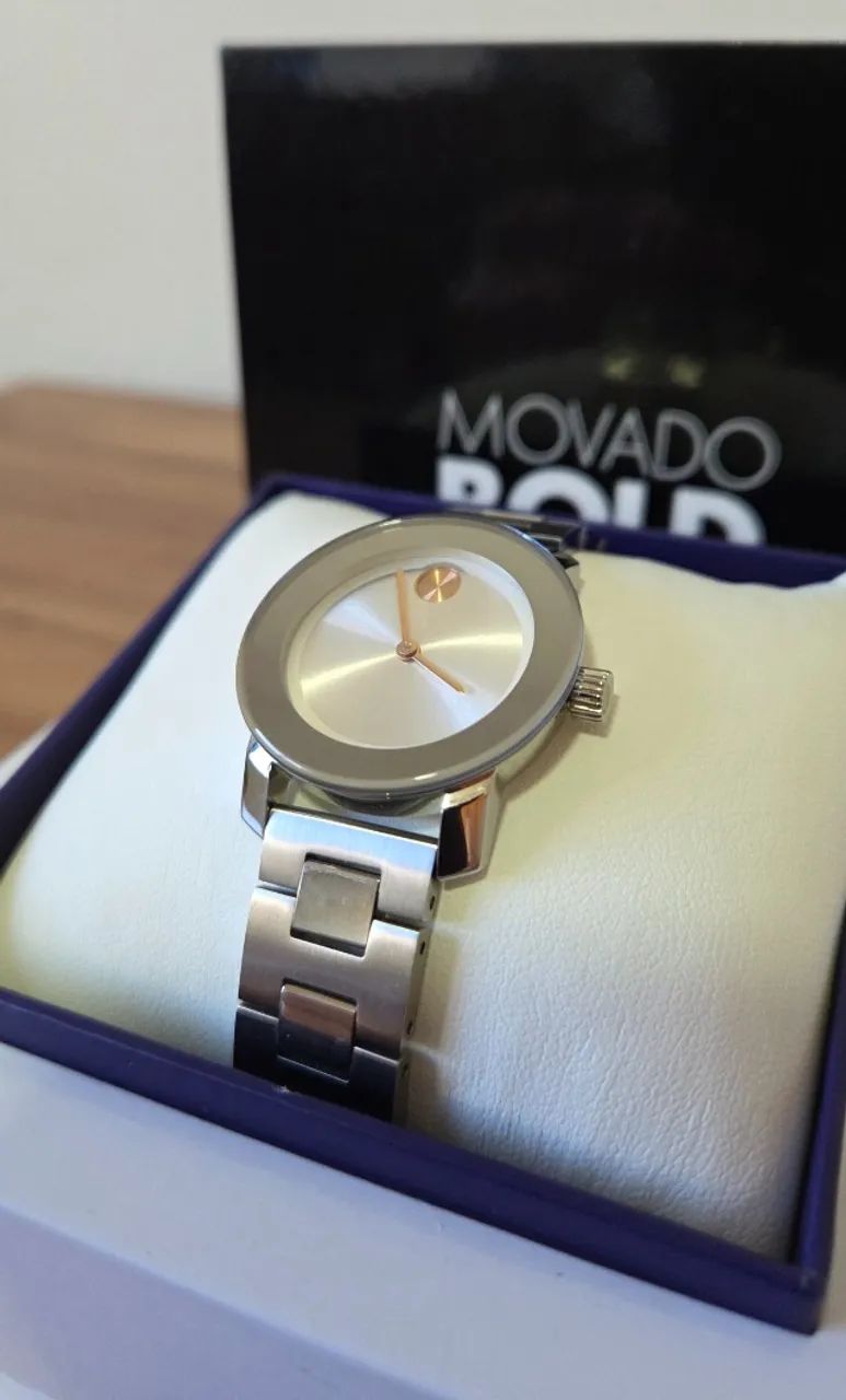 Relógio Feminino Movado Bold Prata - Foto 3