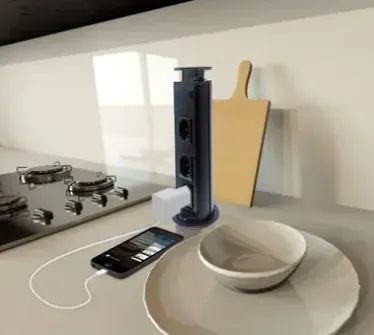 Torre De Tomada Retrátil Embutir Multiplug 2 Tomadas + 2 Usb - Foto 2