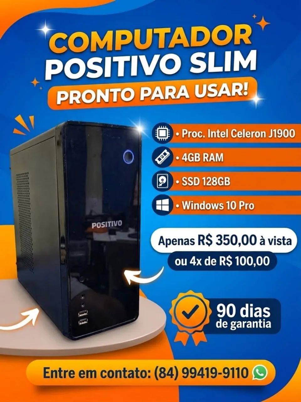 CPU de Computador compacta Positivo.